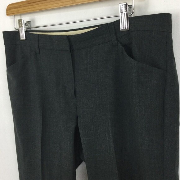 Theory Womens Wool Blend Straight Leg Trouser Fit Dress Pants Charcoal Gray Sz 6 - Picture 2 of 9